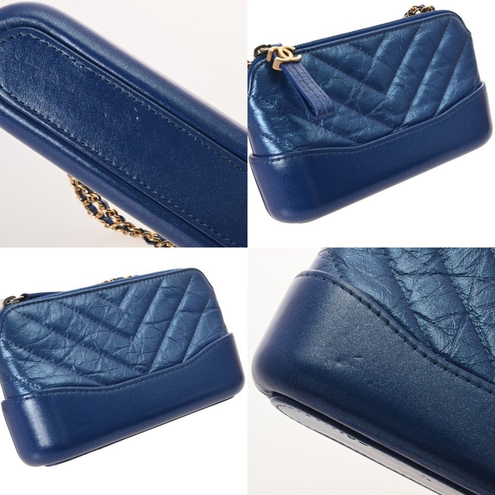 CHANEL Blue Leather Shoulder Bag - Picture 8 of 11